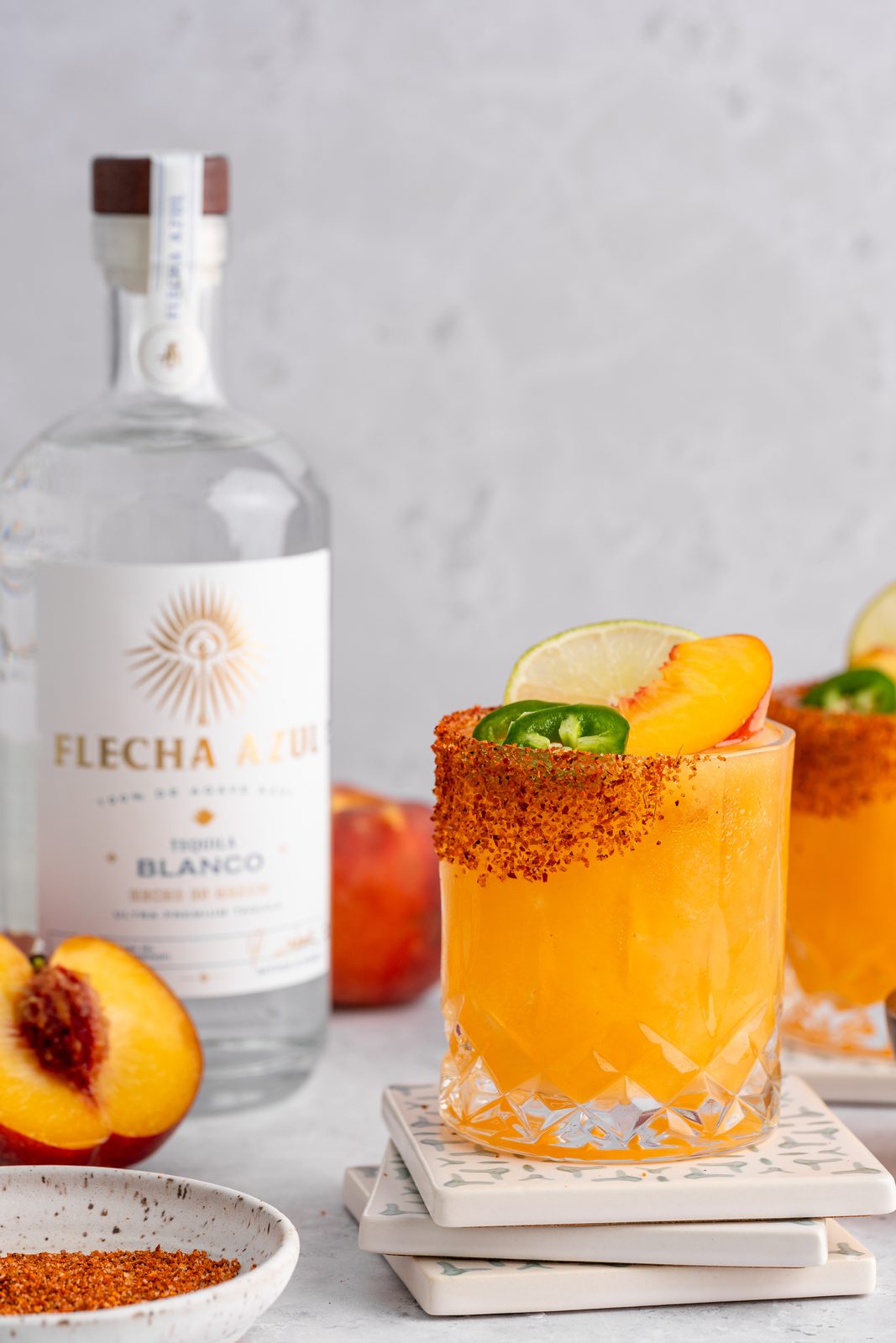 Hot Honey Peach Margarita
